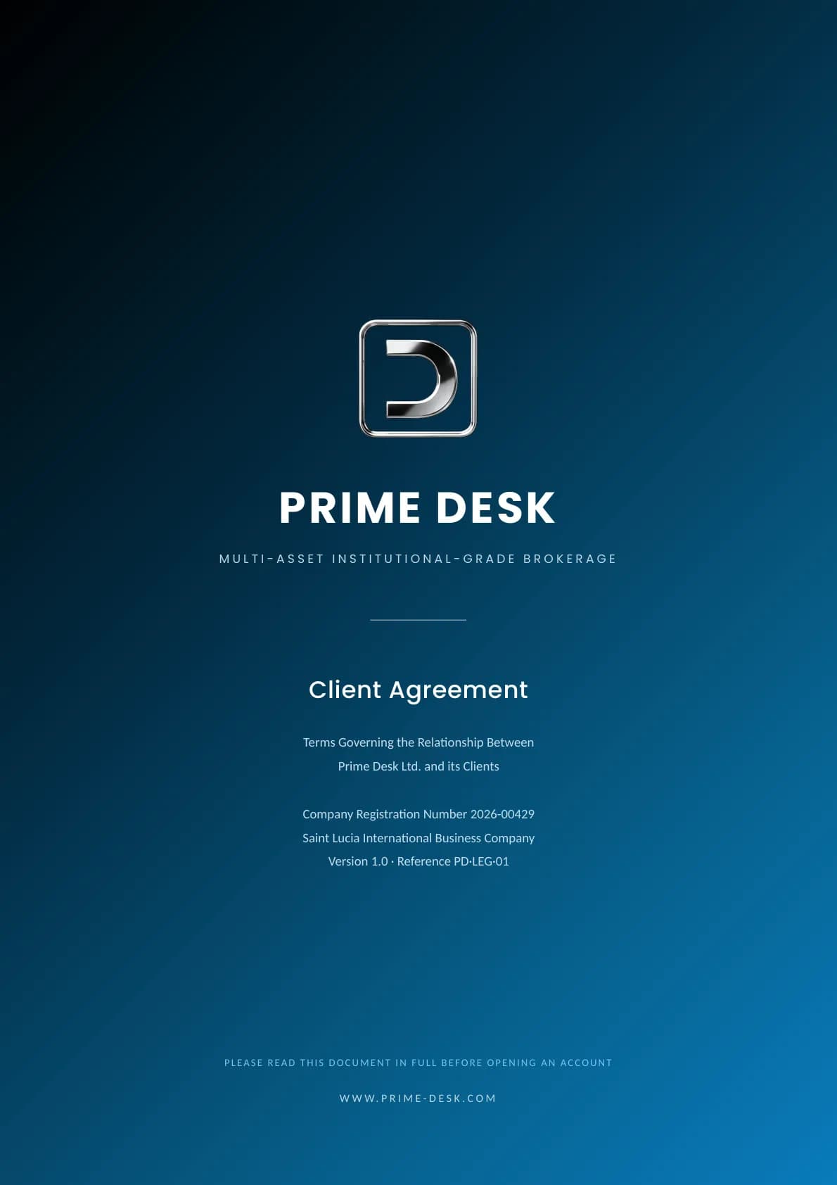 Client Agreement cover