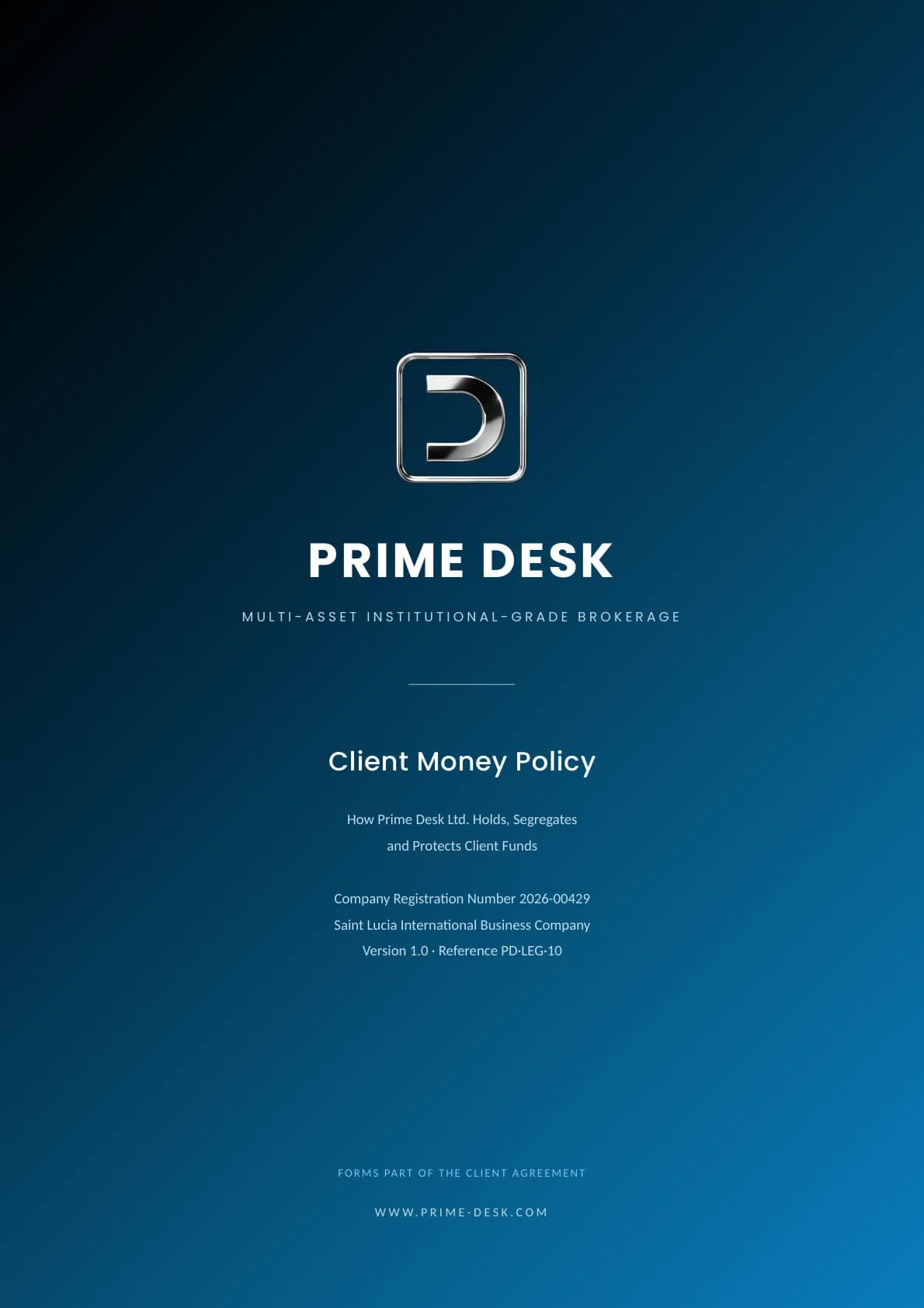 Client Money Policy cover