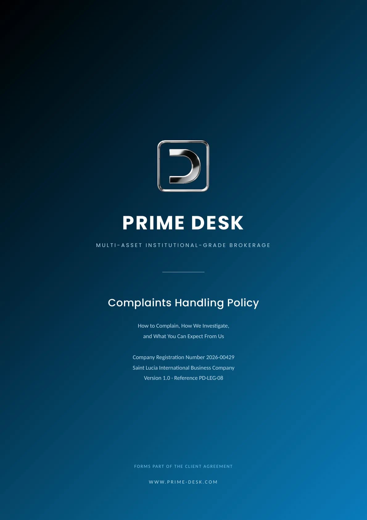 Complaints Handling Policy cover