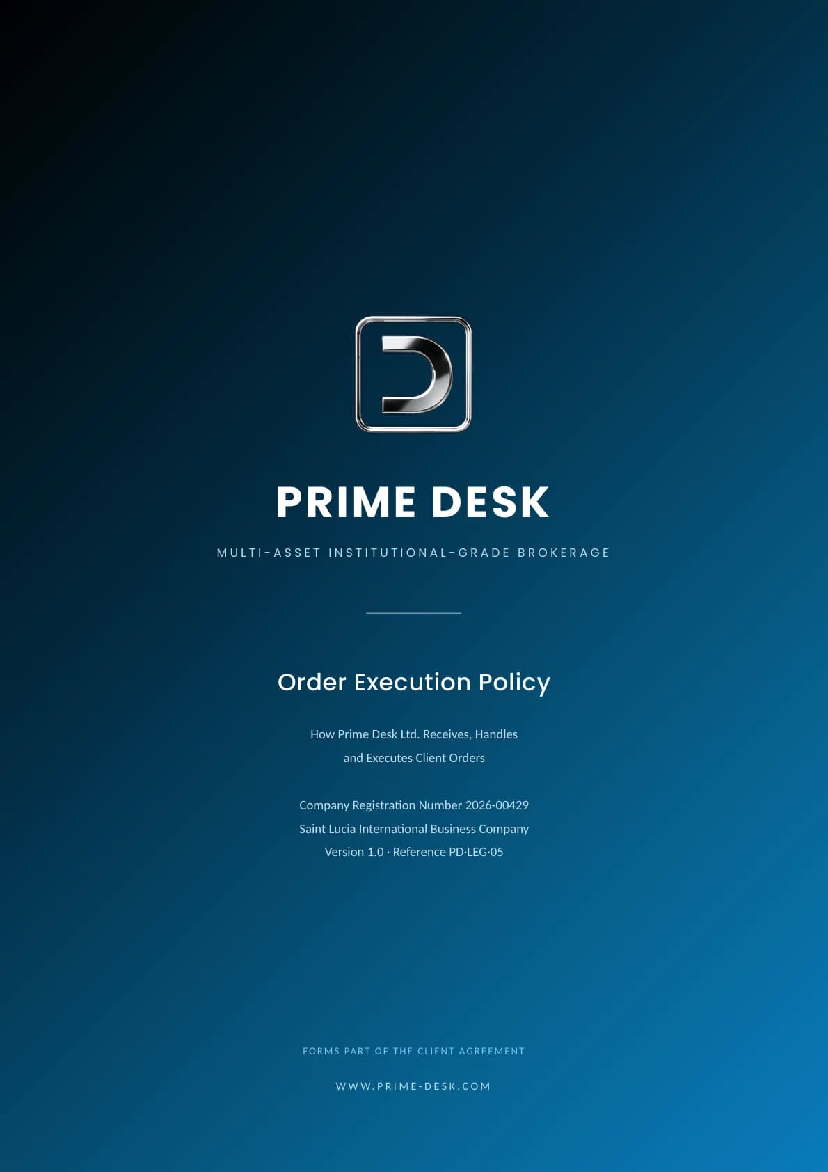 Order Execution Policy cover